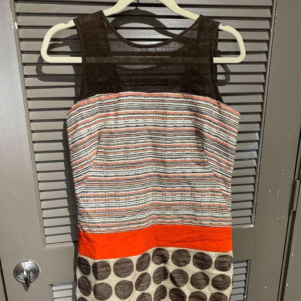 MILLY Tweed Banded Shift Dress